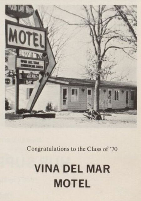 Swiss Inn (Vina Del Mar Motel) - Houghton Lake High School - Bobcat Yearbook Class Of 1970 (newer photo)